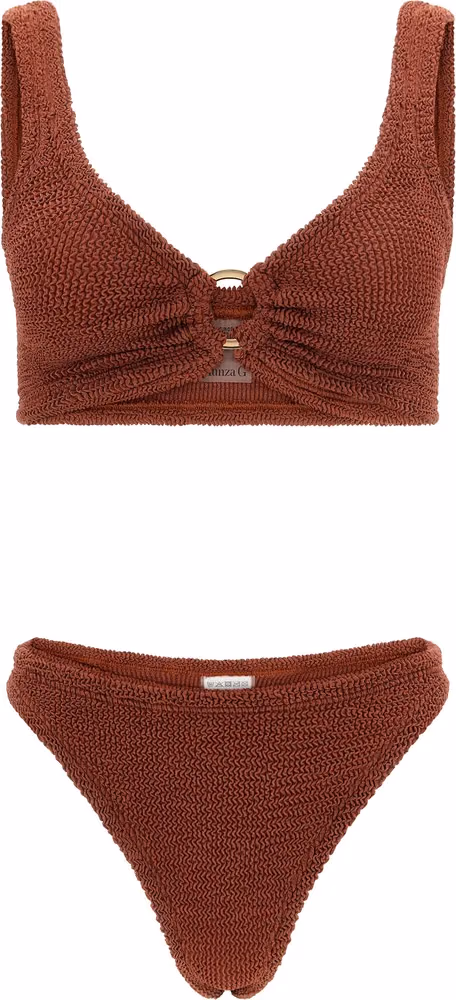 Hunza G Brown Polyamide Bikini
