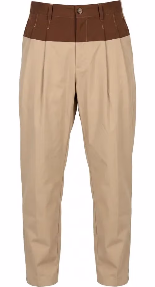 Trussardi Jeans Beige Cotton Mens Pants