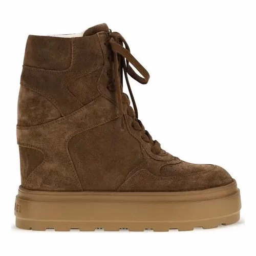 Casadei Brown Rubber Platform Sneakers
