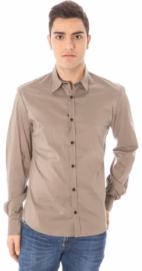 Costume National Green Cotton Men Shirt