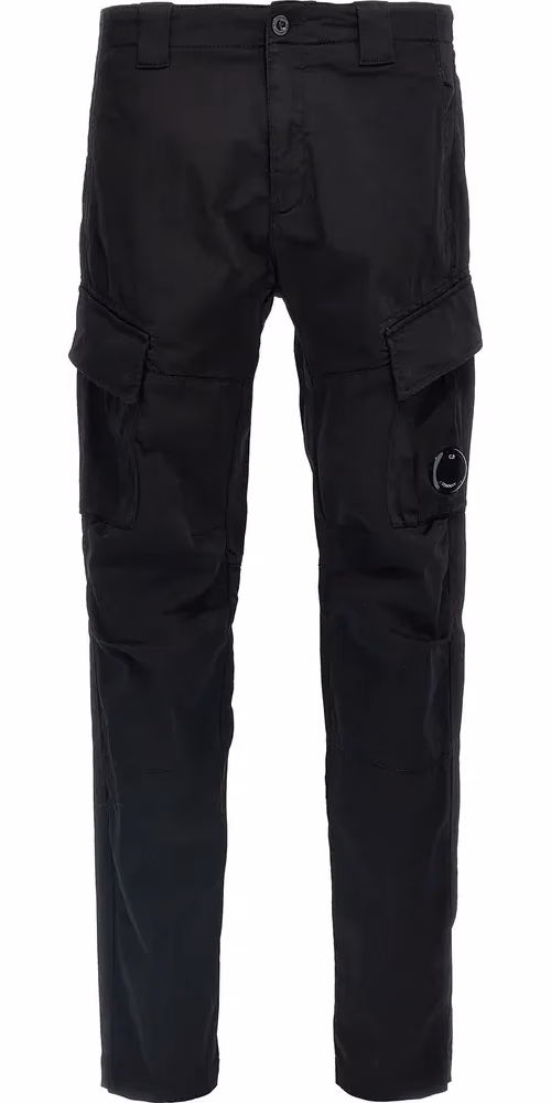 C.P. Company Black Cotton Cargo Pants