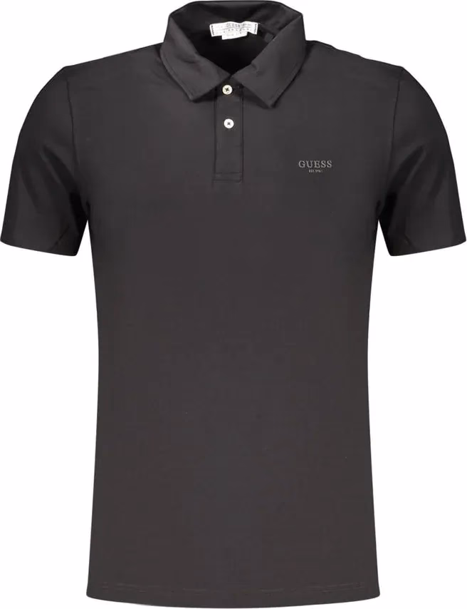 Guess Jeans Black Cotton Men's Polo