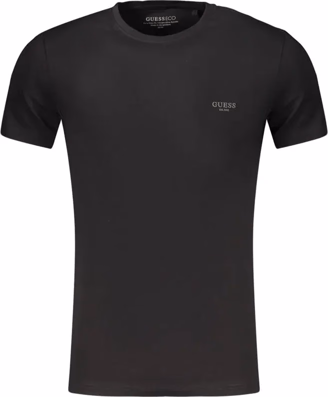 Guess Jeans Black Cotton Mens T-Shirt