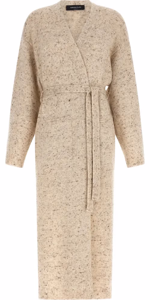 Fabiana Filippi Beige Wool Cardigan