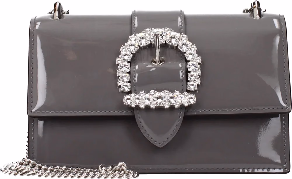 Jimmy Choo Gray Leather Shoulder Bag