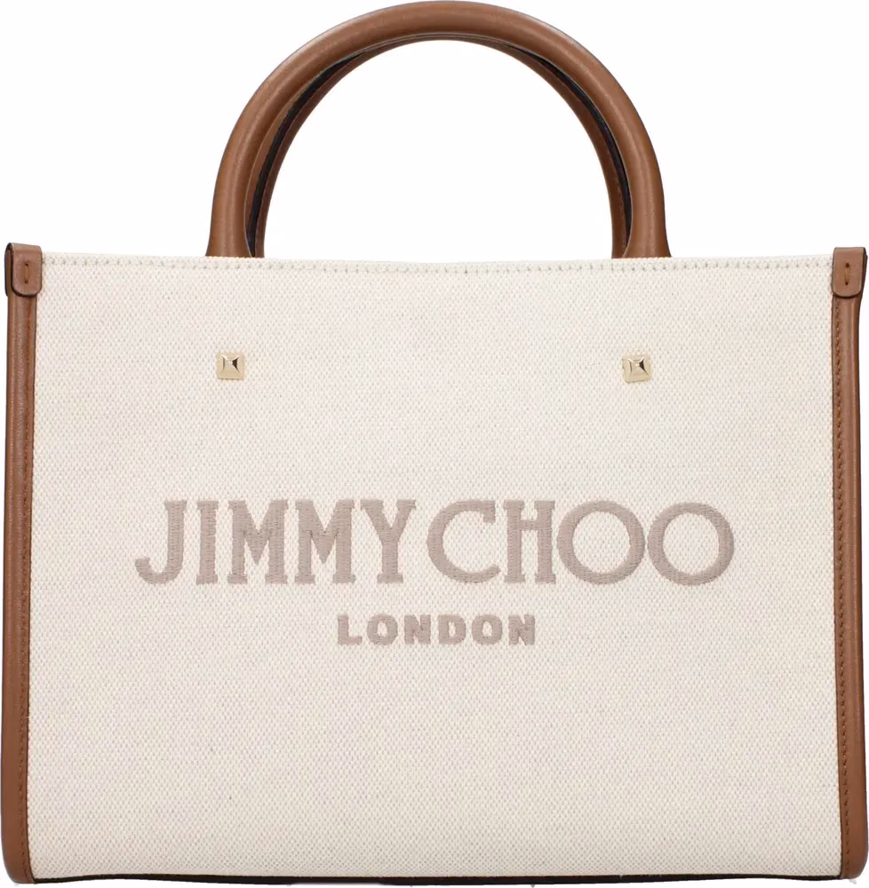 Jimmy Choo Beige Fabric Handbag