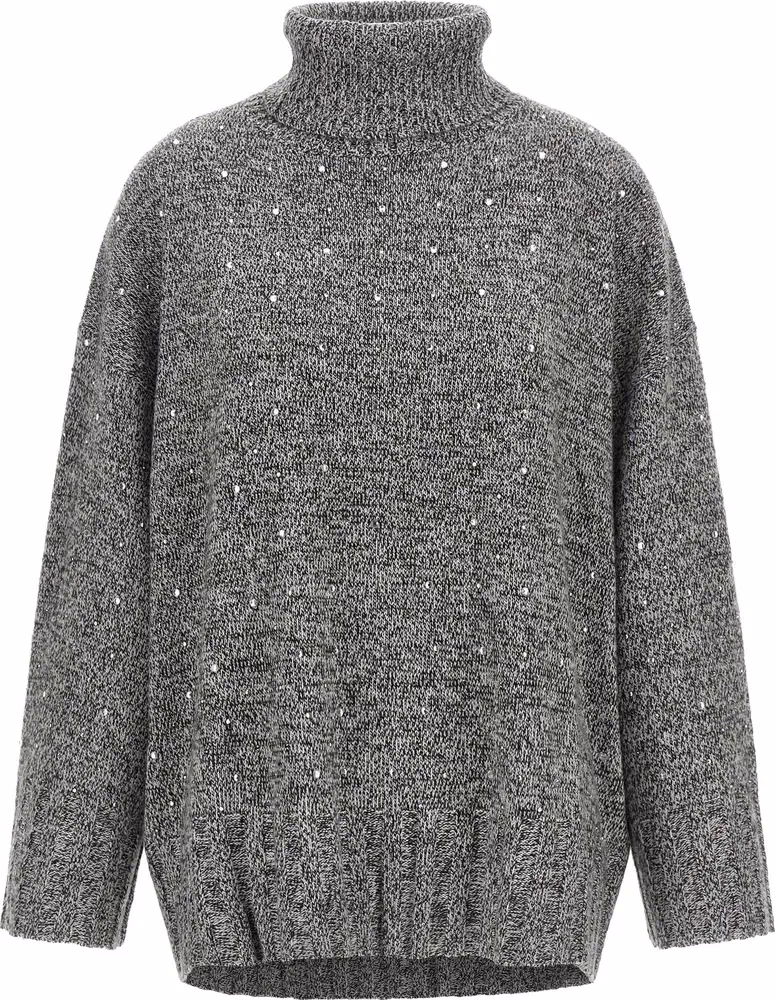 PINKO Gray Polyester Cardigan