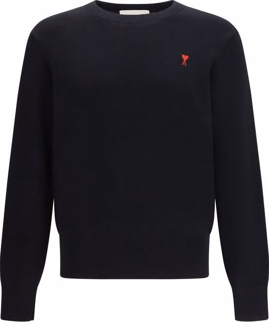 Ami Paris Black Wool Oves Aries Sweatshirt