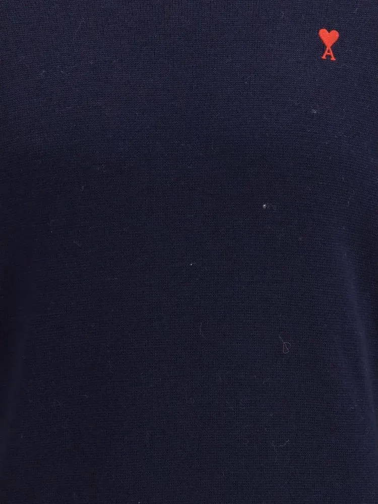 Ami Paris Blue Wool Oves Aries Sweatshirt
