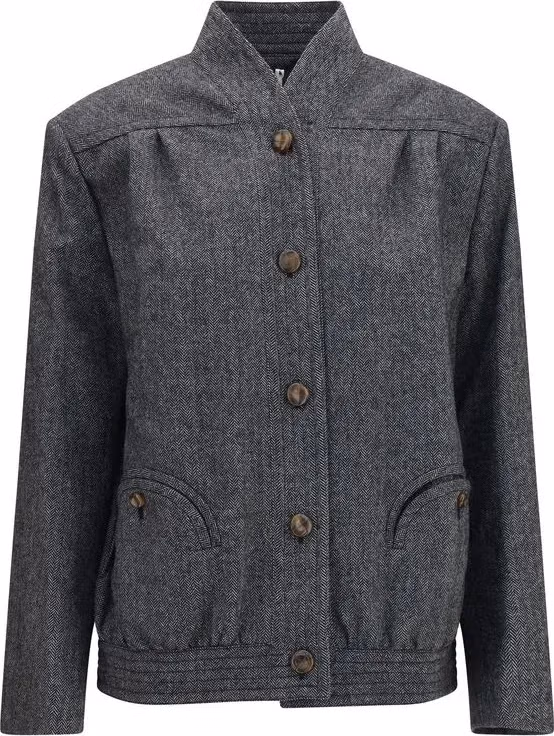 Blazé Milano Gray Wool Oves Aries Shell Jacket