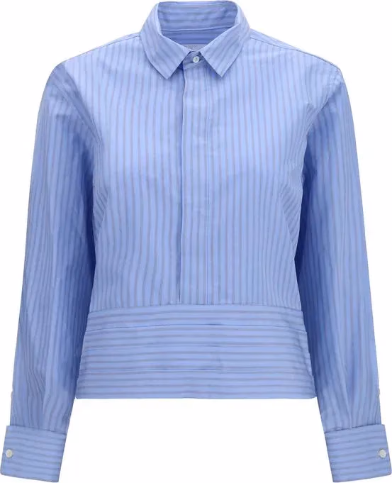 Sacai Blue Cotton Shirt