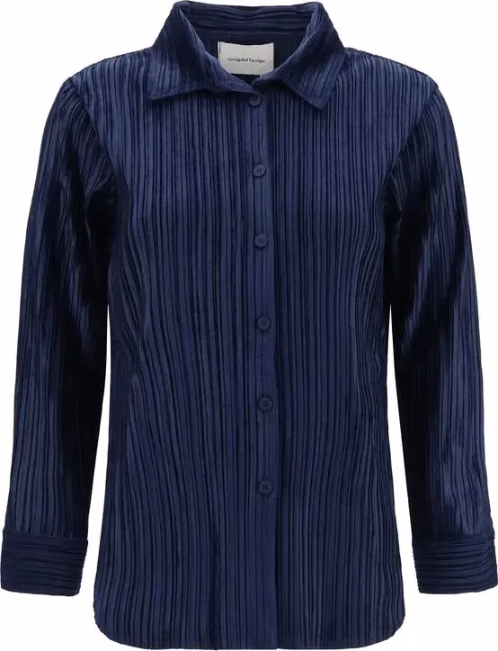 Gongdid Design Blue Polyester Shirt