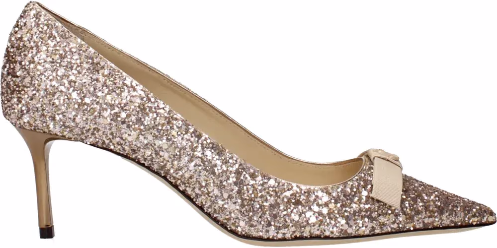 Jimmy Choo Pink Plastic Mid Heel Pumps