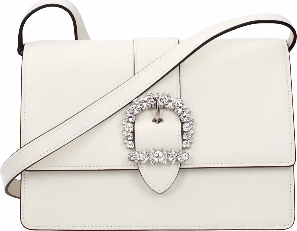 Jimmy Choo White Leather Crossbody Bag