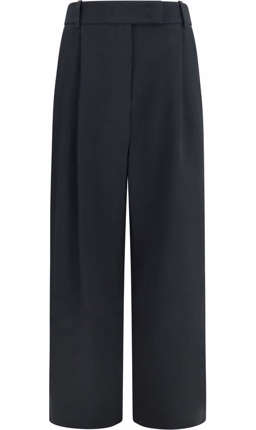 Giorgio Armani Black Silk Casual Pants