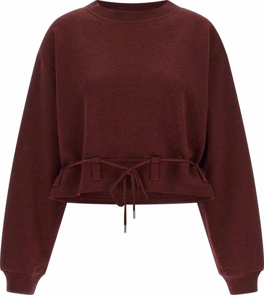 Dries Van Noten Bordeaux Cotton Sweatshirt