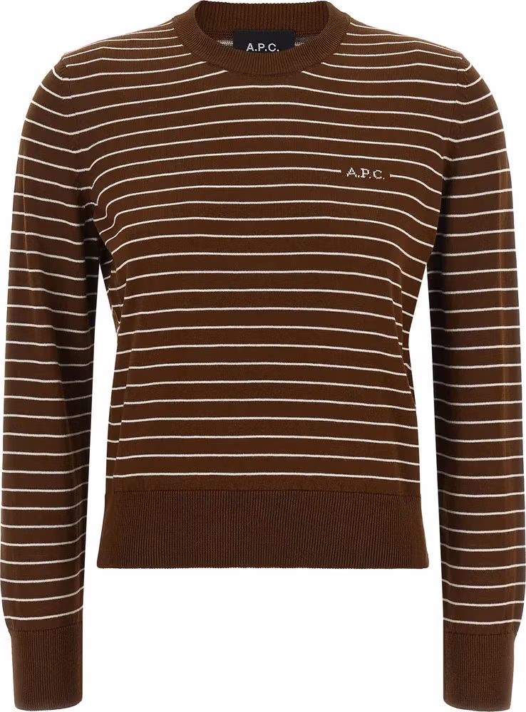 A.P.C. Brown Cotton Cardigan