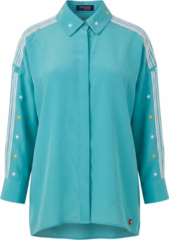 Trussardi Jeans Green Polyester Women Shirt