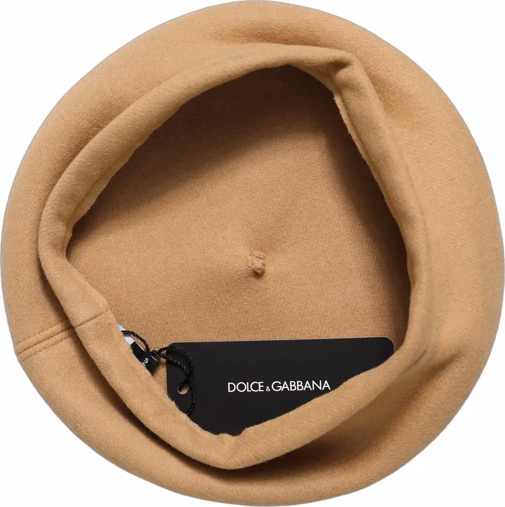 Dolce & Gabbana Beige Wool French Style Beret Capello Hat