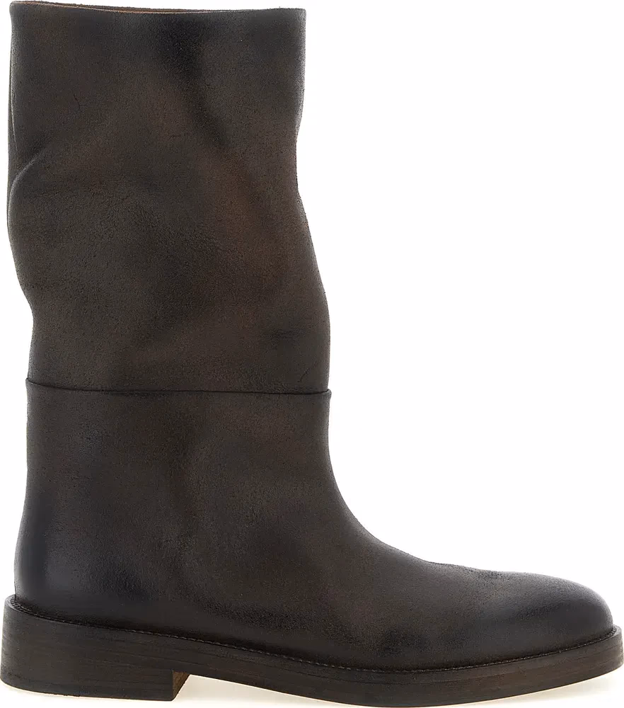 Marsell Brown Calfskin Over The Knee