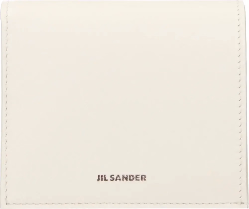 Jil Sander White Leather Wallet