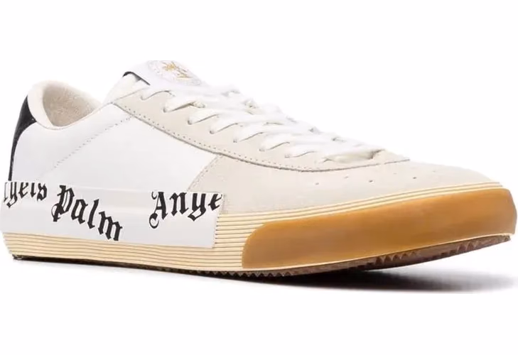 Palm Angels Beige Calfskin Low Top Sneakers