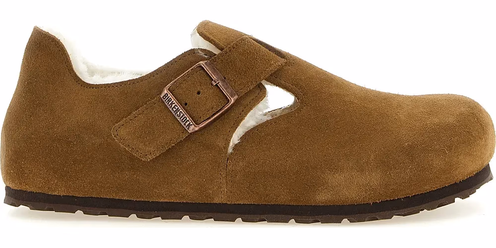Birkenstock Brown Suede Leather Clogs