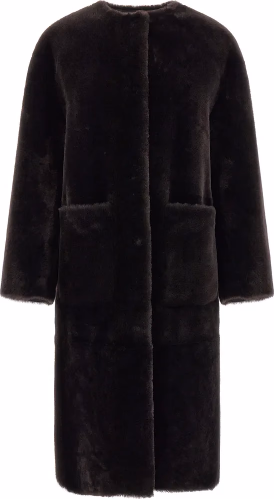 BLANCHA Brown Lamb Fur Coat