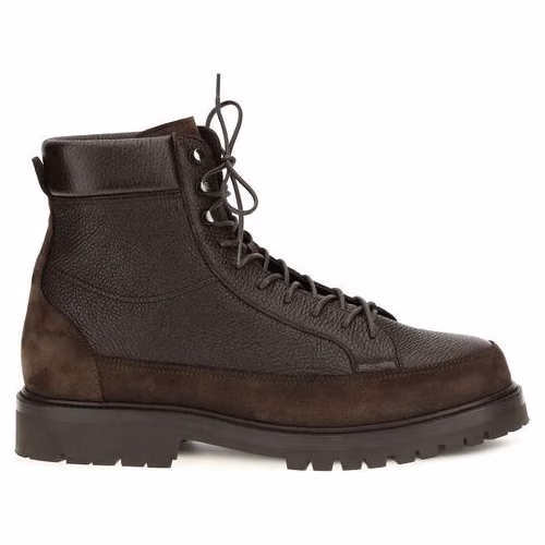 Brunello Cucinelli Brown Deer Lace-Up Boots