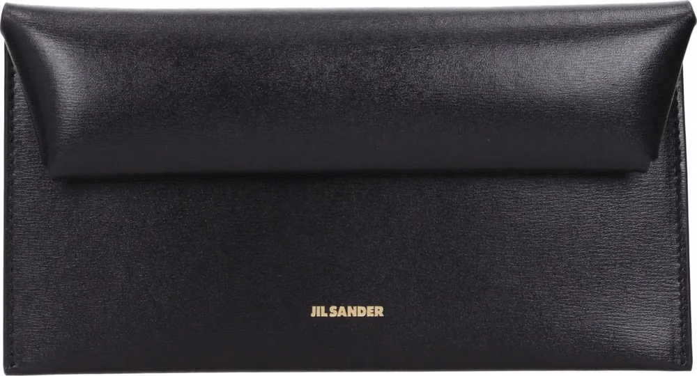 Jil Sander Black Leather Wallet
