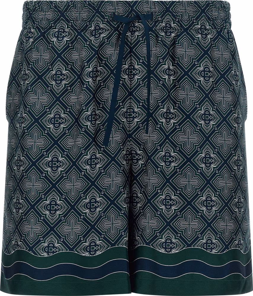 Casablanca Multicolor Silk Bermuda Shorts