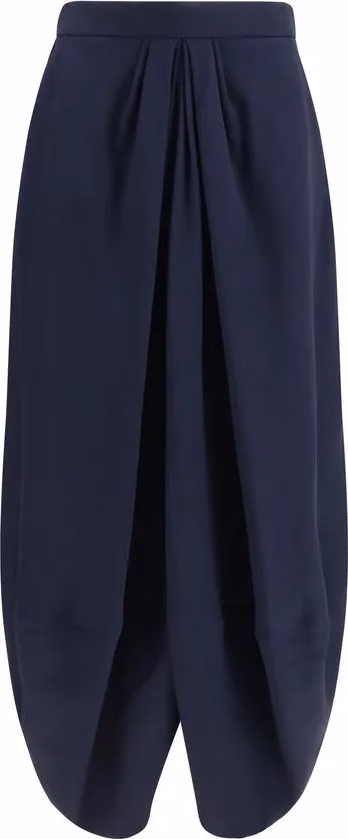 Giorgio Armani Blue Silk Long Skirt