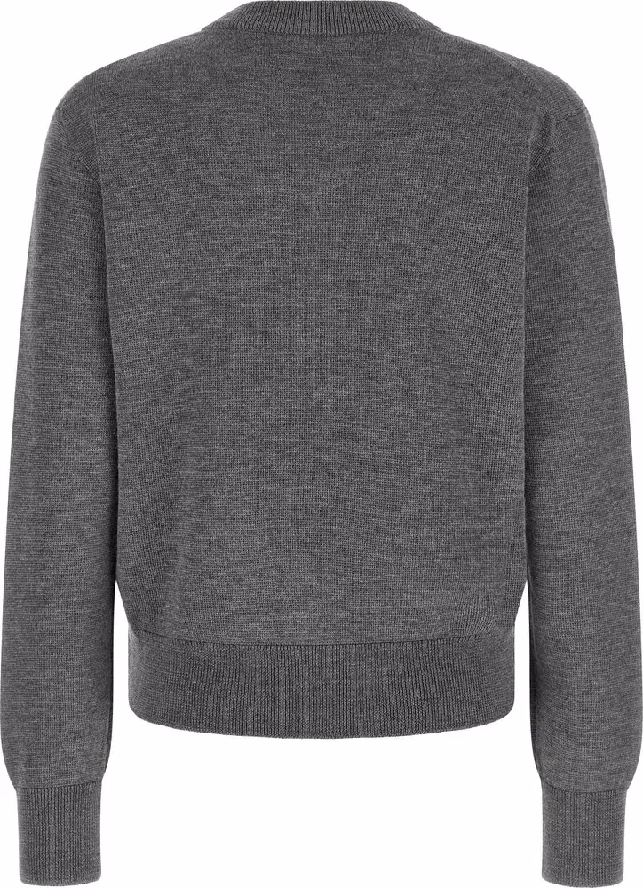 Ami Paris Gray Wool Cardigan