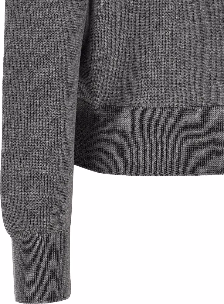 Ami Paris Gray Wool Cardigan