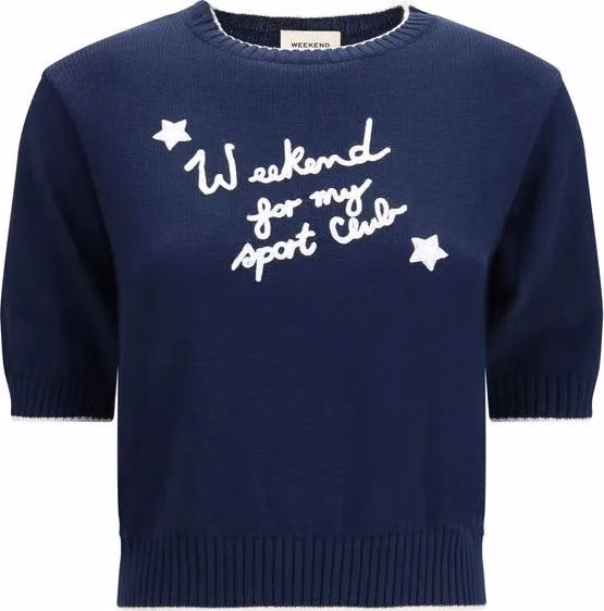 Max Mara Blue Cotton Sweatshirt
