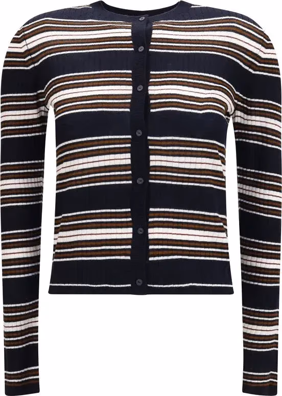 Max Mara Blue Silk Cardigan