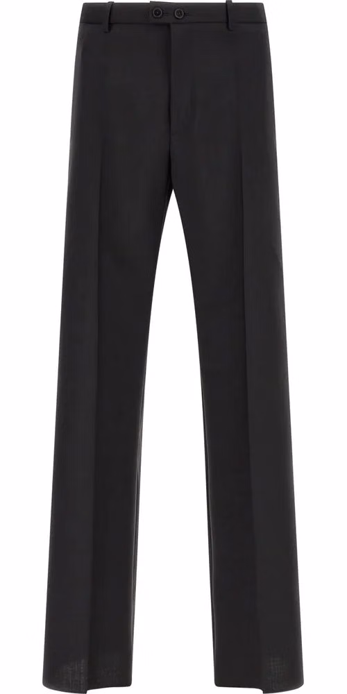 Jil Sander Black Virgin Wool Dress Pants
