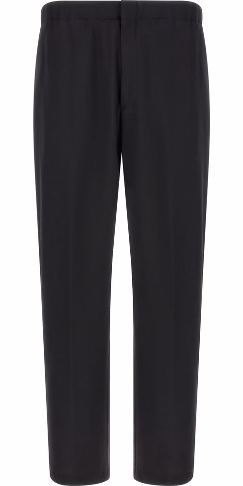 Lardini Black Virgin Wool Dress Pants