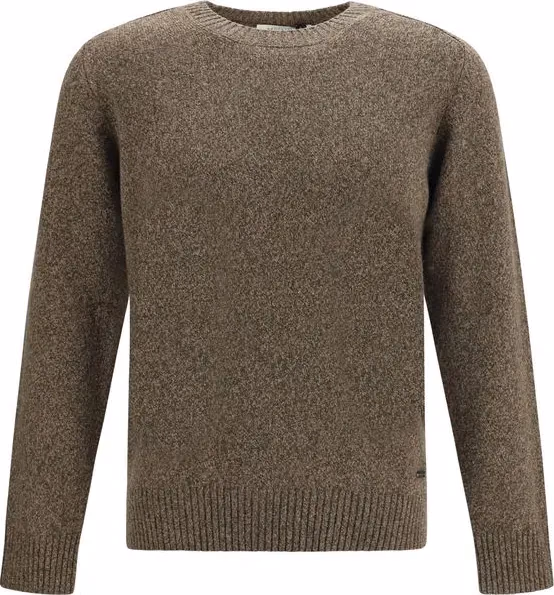 Brooksfield Brown Wool Oves Aries Sweatshirt