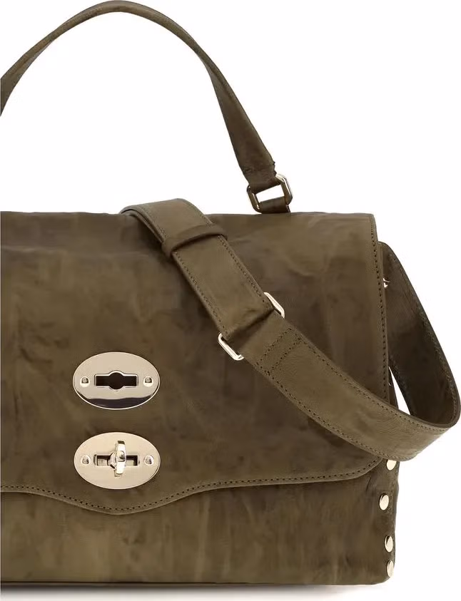 Zanellato Brown Suede Leather Handbag