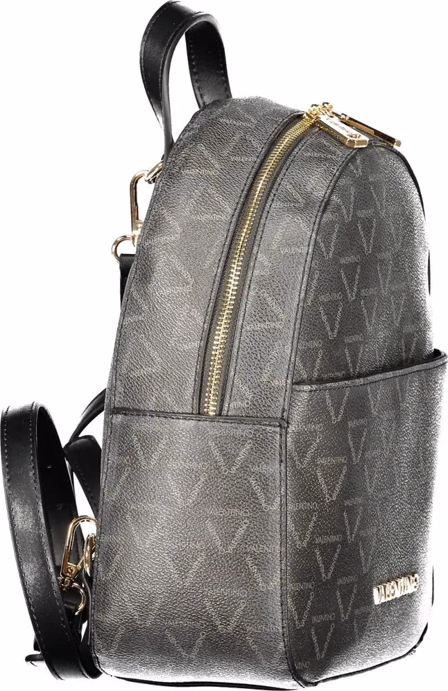 Mario Valentino Black Polyurethane Women's Backpack