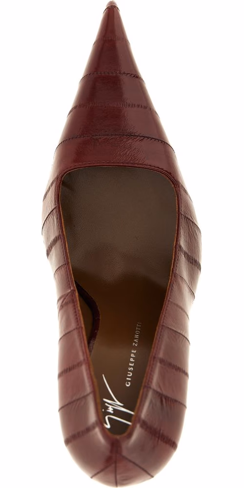 Giuseppe Zanotti Bordeaux Leather High Heel Pumps
