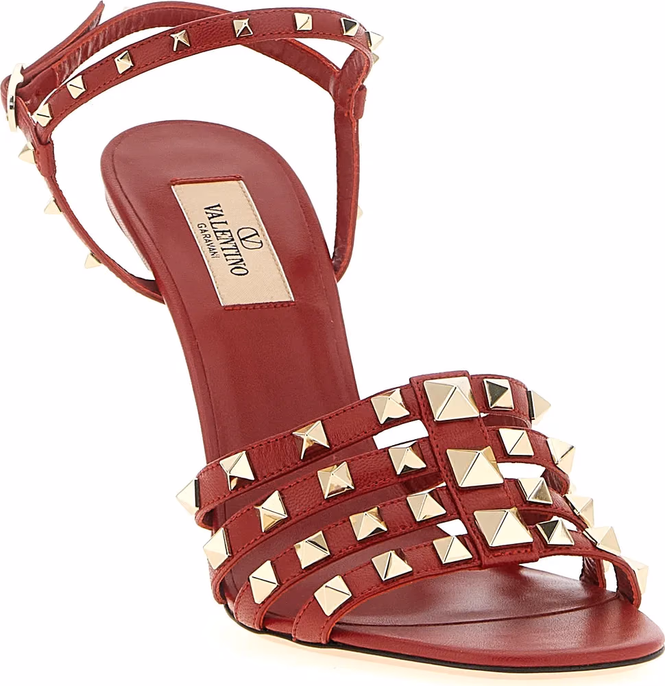 Valentino Garavani Multicolor Calfskin Stiletto Heel Sandals
