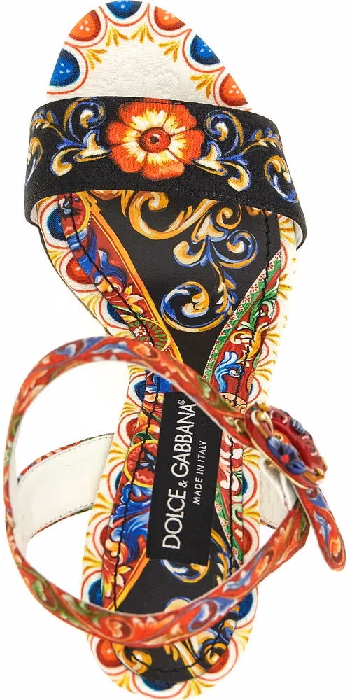 Dolce & Gabbana Multicolor Viscose Wedge Sandals