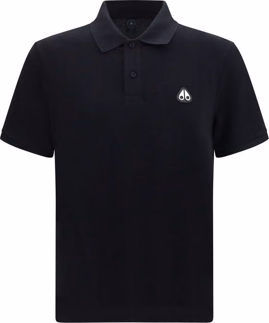 Moose Knuckles Black Cotton Polo Shirt