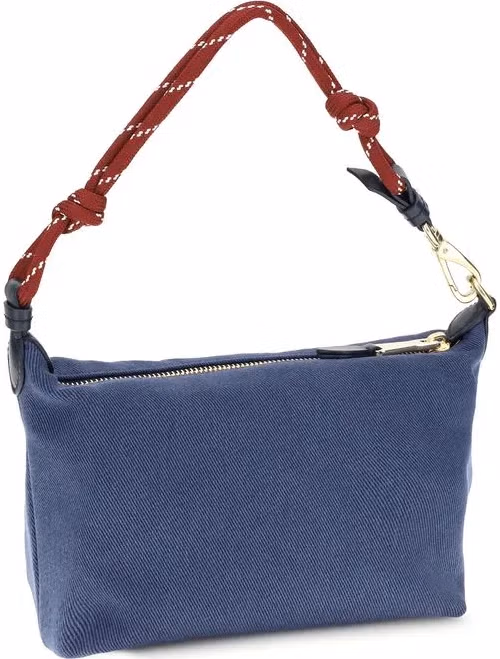 Miu Miu Blue Cotton Shoulder Bag