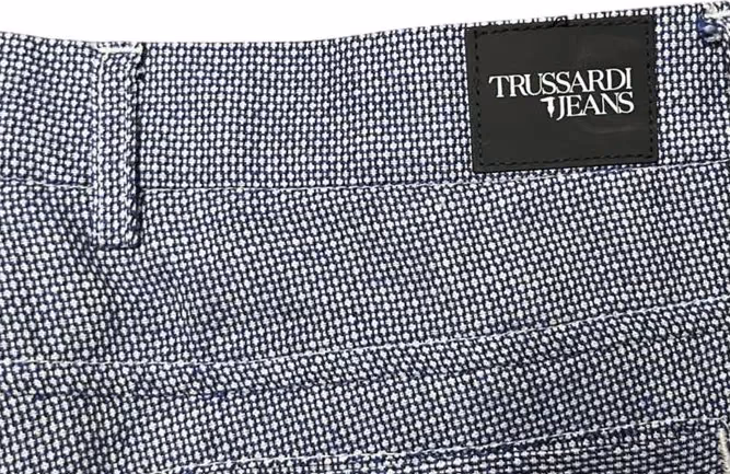 Trussardi Jeans Blue Flax Men Pant