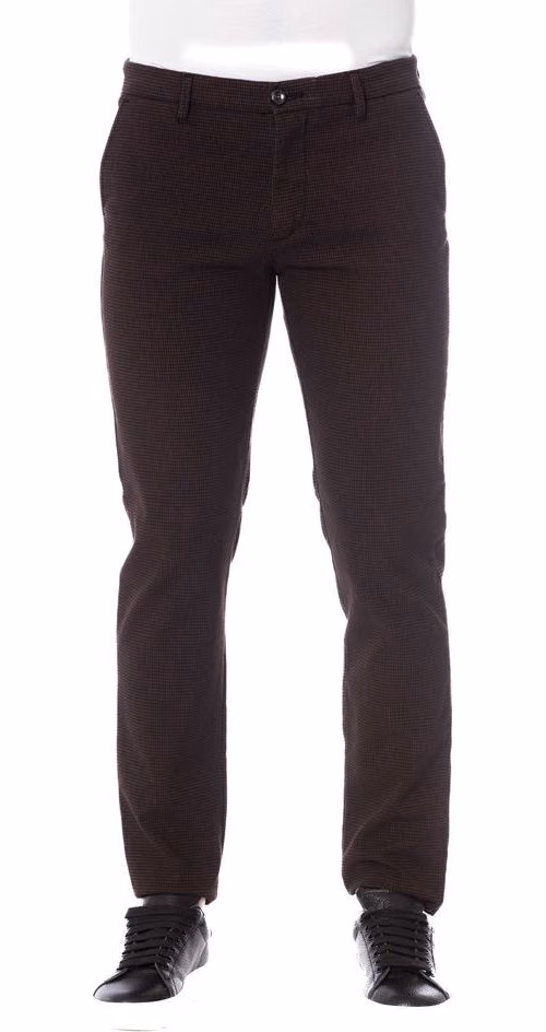Trussardi Jeans Brown Cotton Men Trouser