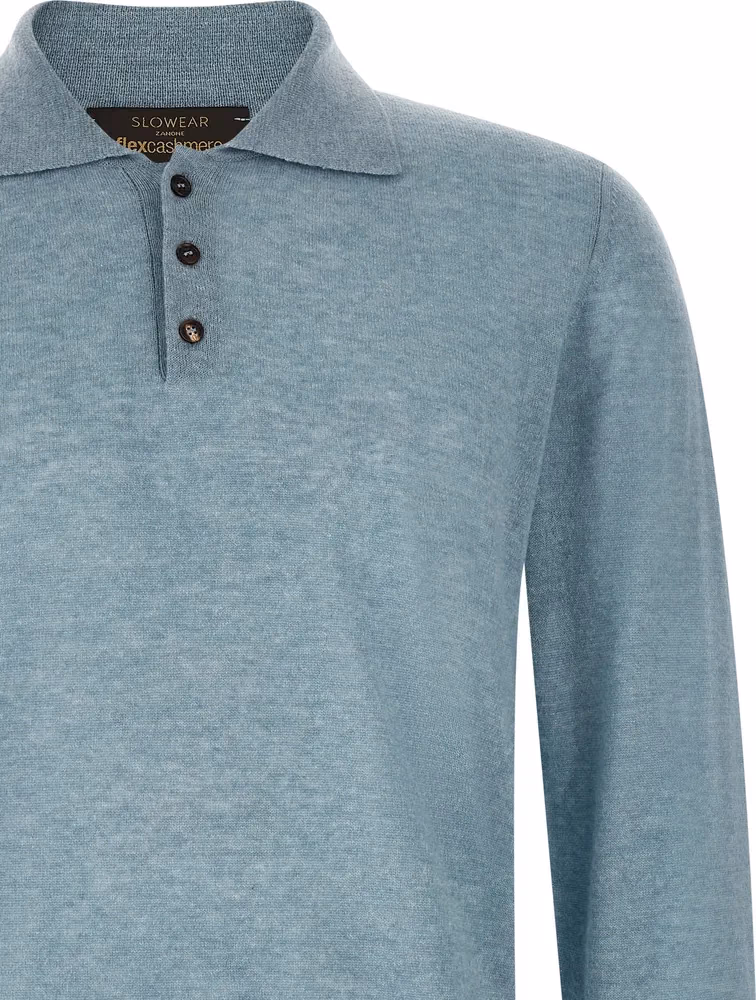 ZANONE Blue Cashmere Cardigan