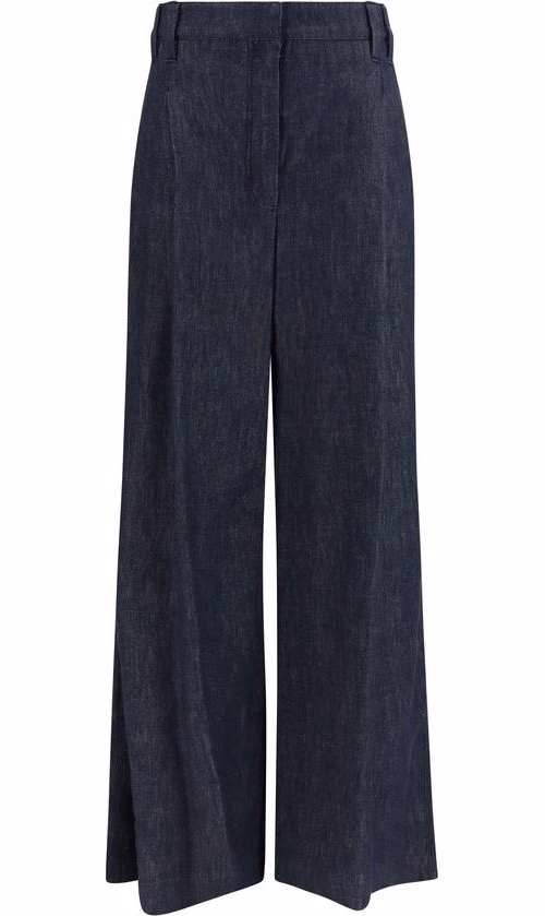 Brunello Cucinelli Blue Cotton Casual Pants